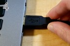 plug the usb cable into your computer